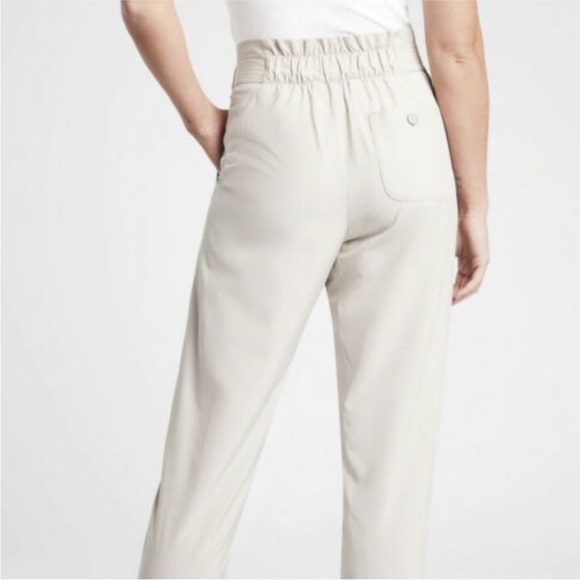 Athleta Gray Tie-Waist Pants - Picture 2 of 7